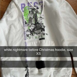 Nightmare Before Christmas White Hoodie